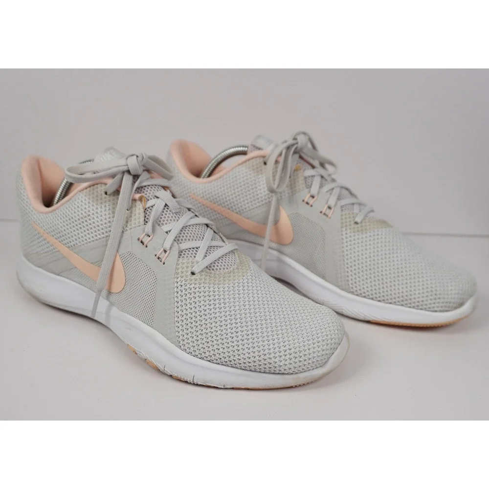 Nike Flex Trainer 8 Womens Grey Guava Ice Training Shoes Size 11